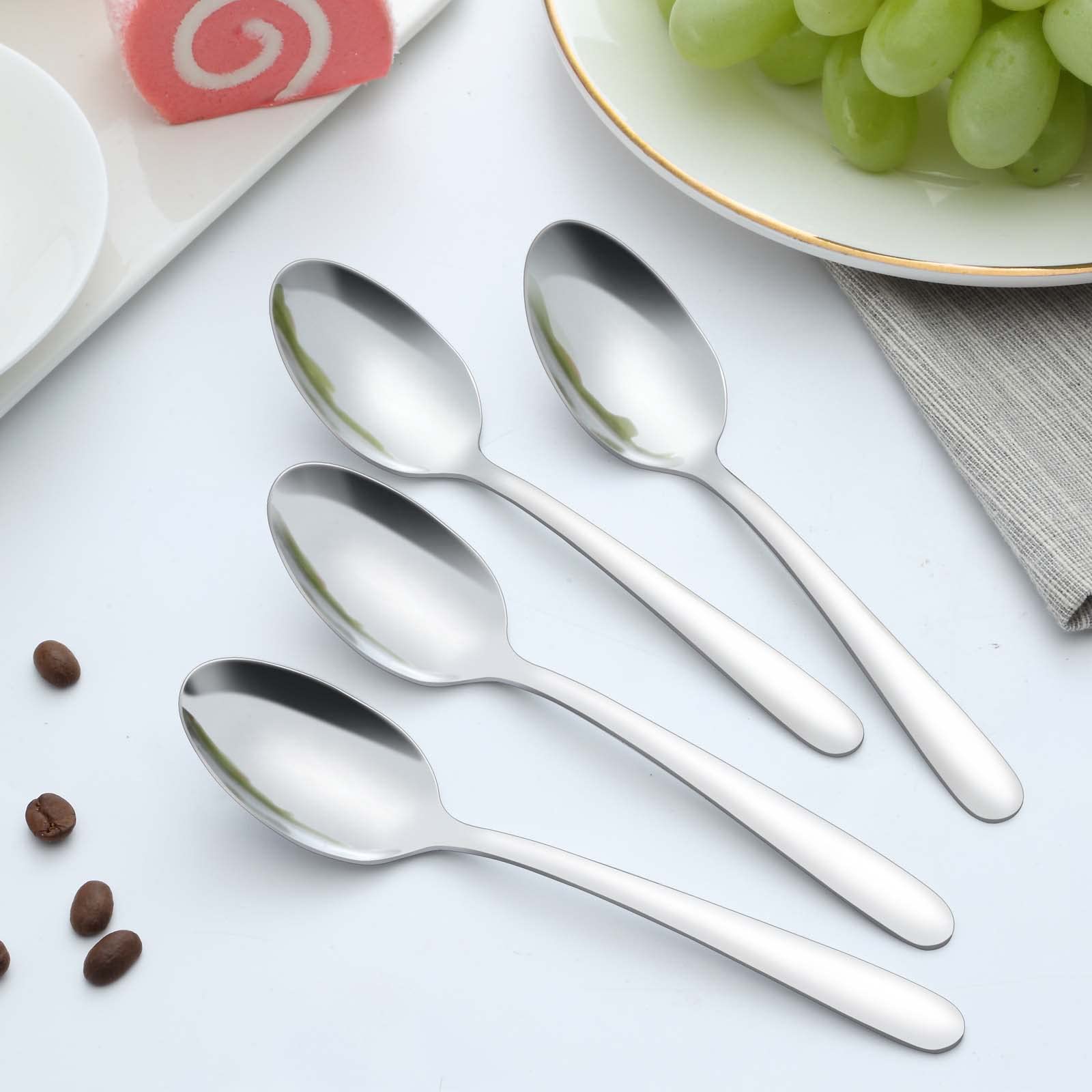 Gymdin 36 Pieces Teaspoons Set, 6.2 Inches Stainless Steel Teaspoons Silverware, Small Spoons, Mirror Polished & Dishwasher Safe, Tea Spoons Suitable for Home, Kitchen and Restaurant