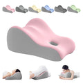 YFZD3087 Natural Latex Pillow for Adults - Ergonomic Support for Maternity, Home & Couples, Multi-Functional for Sleeping, Lounging, Reading, Removable Washable Cover (Pink) 1