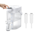 Waterdrop FreshTaste Instant Water Filter Pitcher with 2 Filters, Rechargeable Powerful Dispenser, Reduce Chlorine, Lead, Copper, Purify, Soften Water, 17-Cup, White, Does not Lower TDS