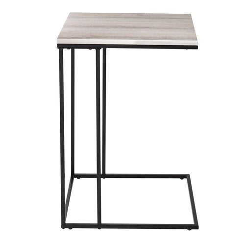 Honey-Can-Do Square C End Table, Natural TBL-09252 Black