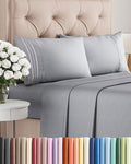 King Size 4-Piece Sheet Set by [Brand Name] - Comfy, Breathable & Cooling Hotel Luxury Bedding - Deep Pockets, Soft & Wrinkle-Free - Oeko-Tex Certified - Steel Blue
