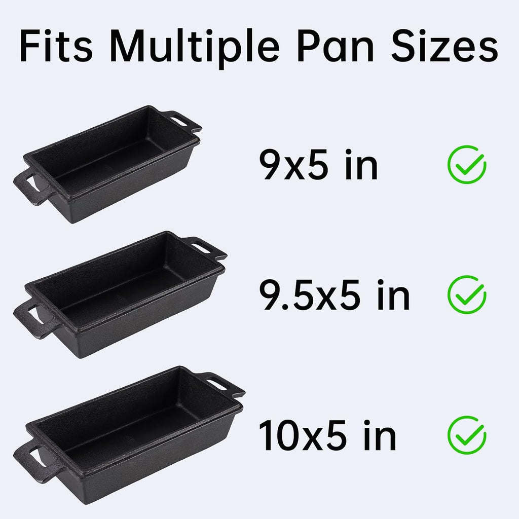 NiHome Silicone Bread Loaf Pan Liners - Reusable Nonstick Design | Fits 9x5, 9.5x5, 10x5 Inch Pans - Easy to Clean (White)