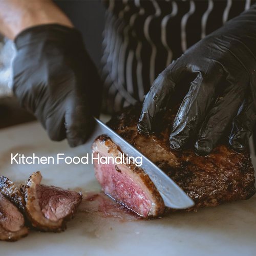 GLOKISS Black Disposable Nitrile Gloves Latex Free 5 Mil Rubber Cleaning,Food Safe Cooking Chef Working Gloves (100, Medium)
