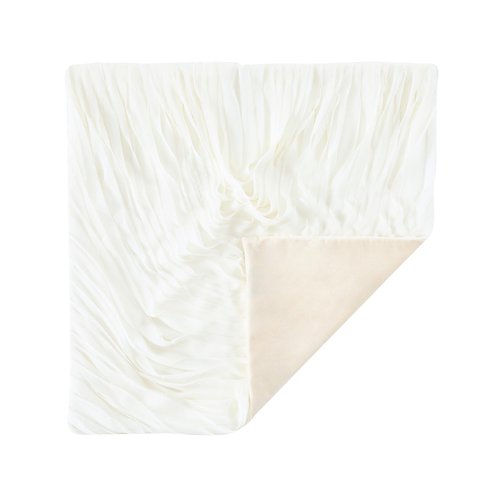 Lush Decor x Chuks Collins Veils Decorative Pillow Cover Single 20" W x 20" L Cream - 20x20 Pillow Cover - Ruffle Pillow - Textured Throw Pillows for Bed, Couch or Chair - Luxury Home Decor
