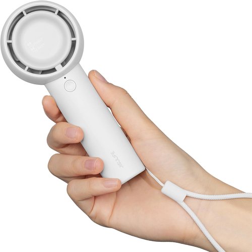 JISULIFE Mini Portable Bladeless Fan - Powerful 5-Speed Handheld Design | USB Rechargeable, 16Hrs Cooling Time, Ideal for Travel & Gifts