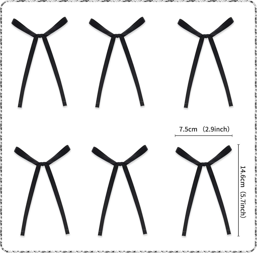 Skiennix 30 Pack Black Bow Cupcake Toppers - Elegant Ribbon Bows for Birthdays & Baby Showers
