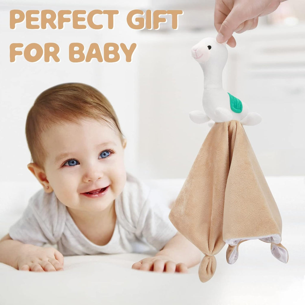 Pro Goleem Llama Security Blanket - Soft Lovey for Babies | 14-Inch Infant Snuggle Toy