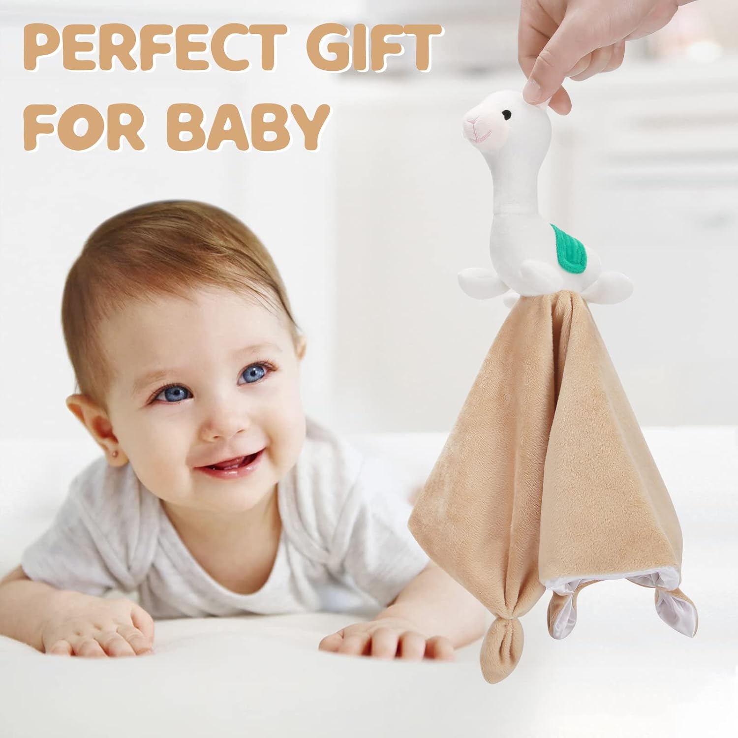 Pro Goleem Llama Security Blanket - Soft Lovey for Babies | 14-Inch Infant Snuggle Toy