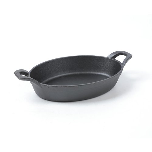 HAWOK Cast Iron Oval Casserole Dish, Au Gratin Cookware, 4 pcs