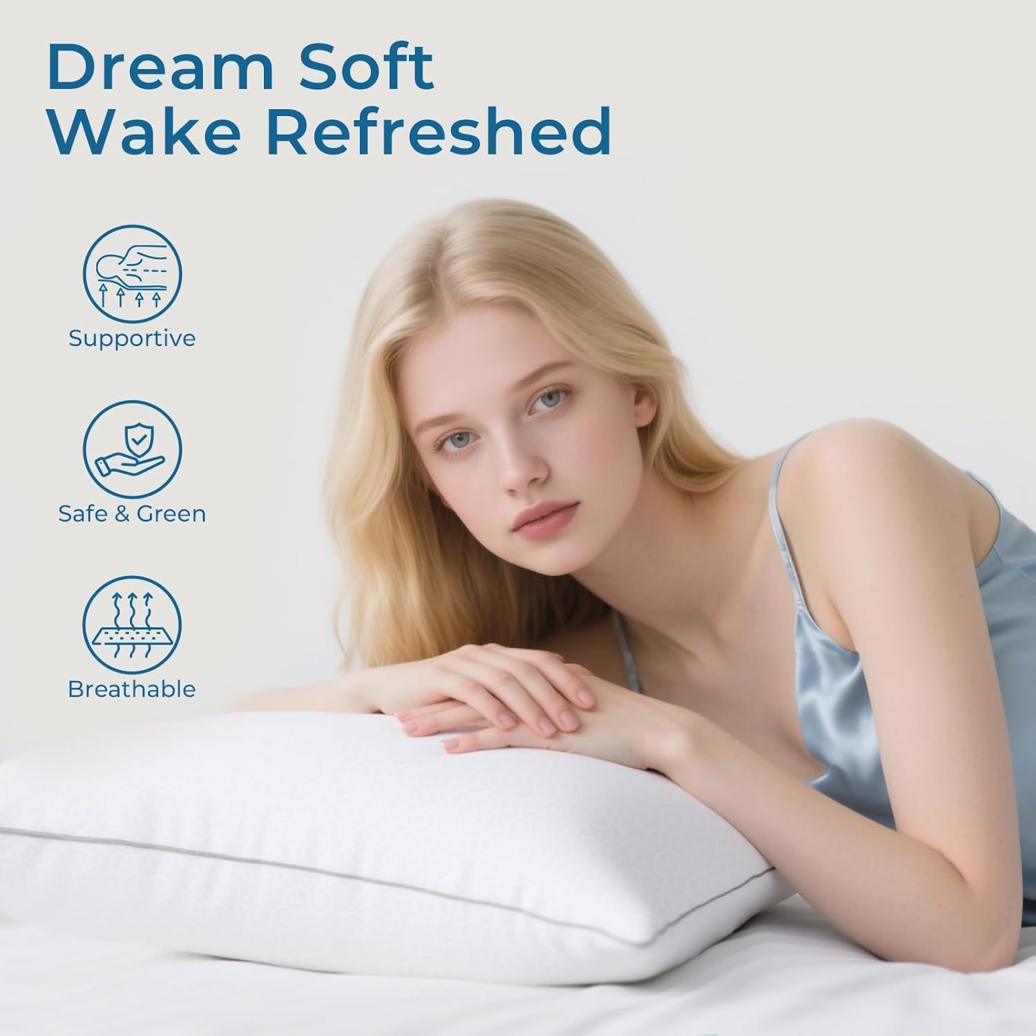 Sasttie Pillows | Standard Size Set of 4 - Oeko-Tex Certified Down Alternative, Hotel Quality, Machine Washable