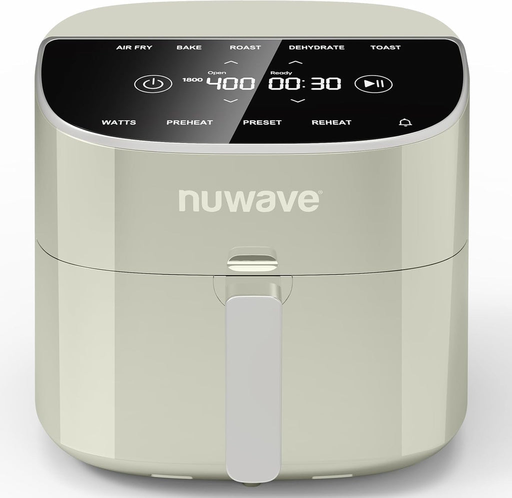 Nuwave Brio Plus 8 Qt Air Fryer - PFAS Free, Digital Touch Screen, 5 Cook Functions & 100 Presets