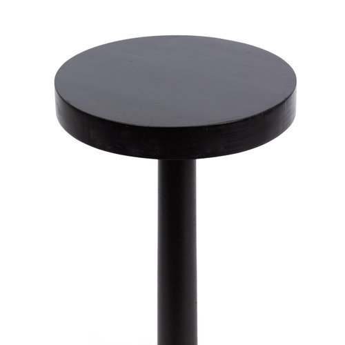 Kate and Laurel Wegner Traditional Wooden Round Drink Table; 8 x 23; Black; Elegant and Durable Pedestal Table for Use as Small Drink Table; Plant Stand; or Decorative Item Display