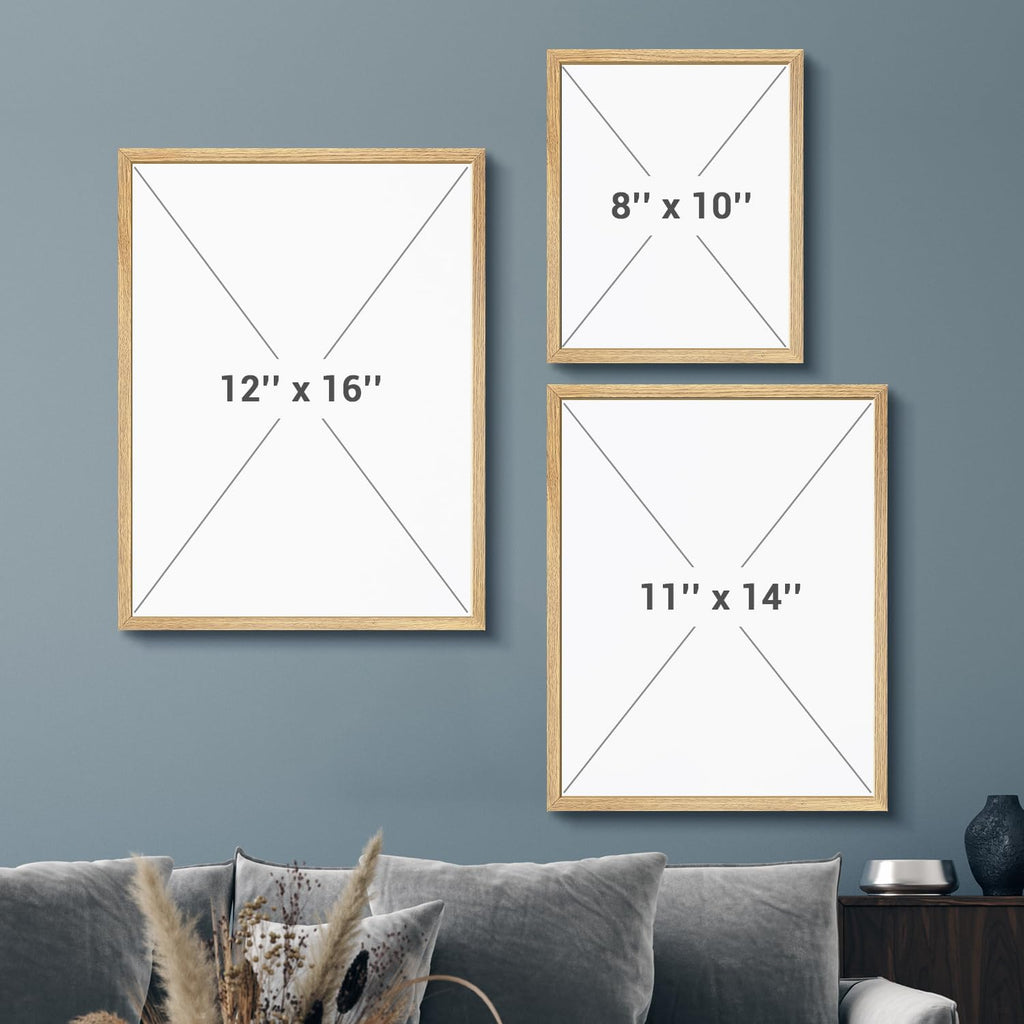 Wall26 Custom Framed Poster - Stylish Wall Art for Living Room & Bedroom | Ready to Hang - 12"x16" Natural
