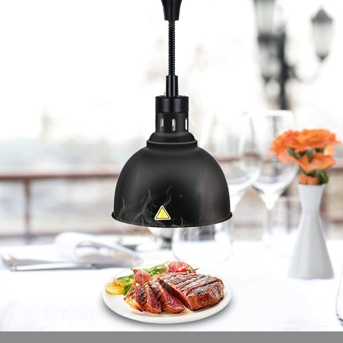 JIAWANSHUN Retractable Heat Lamp for Food with 250W Heating Bulb for Restaurant Hanging Food Warmer Lamp Buffet or Home Use Pizza Warmer