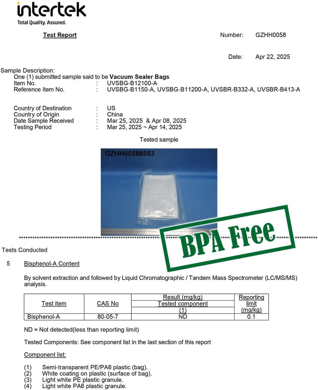 Quart Vacuum Sealer Bags - BPA-Free Heavy Duty 8x11 Inch Food Storage | 100 Count Precut with Labeling Area
