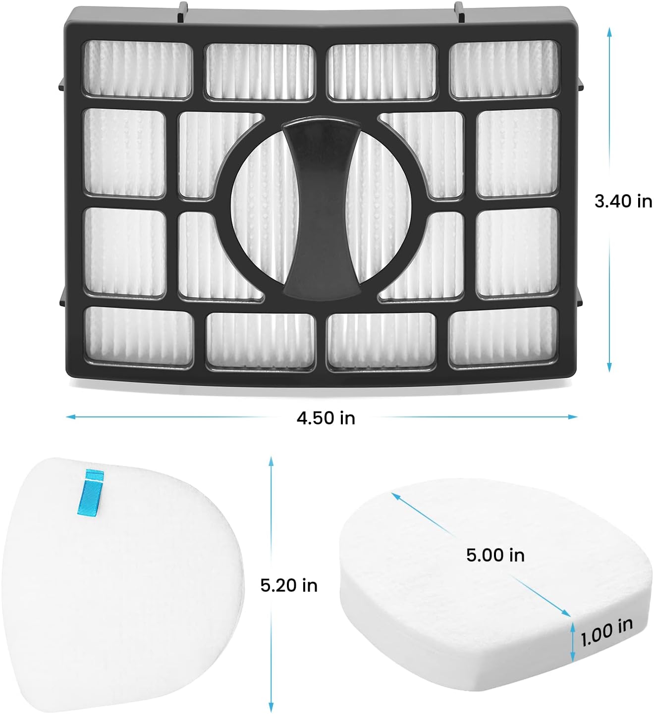 Shark Replacement Filter - HEPA Compatible for ZU561, ZU560, ZU572, UV650, UV725 Vacuums | Lightweight Design