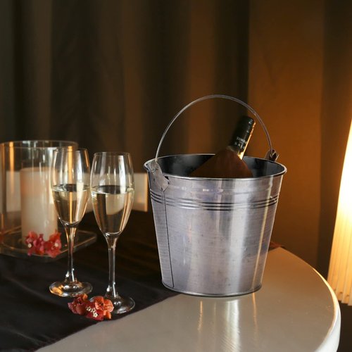 Didaey 24 Pack Galvanized Metal Buckets Bulk 6 Inch Small Ice Buckets Iron Candy Pail with Handle for Garden Planters Vase Table Centerpieces Crafts Wedding Party Favors Accessories Decorations