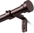YaFex Adjustable Curtain Rods - Heavy Duty 1 Inch, 32-118 Inch, Modern Bronze Design, Easy Installation