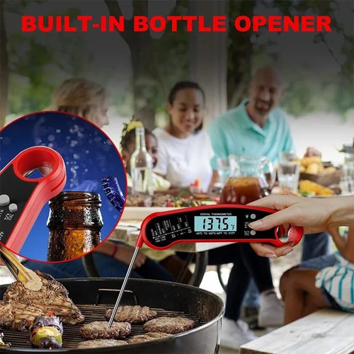 Digital Meat Thermometer - Instant Read Waterproof Design | Magnetic Probe & Backlit Display for Grill, BBQ, Cooking