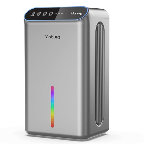 Dehumidifier for Basement (85 OZ, 800 sq ft) Quiet Dehumidifiers for Home, Auto Shut-Off, Sleep Mode, 3 Gear Timer(8H,16H,24H), Small Dehumidifier for Bedroom, Bathroom with Drain Hose (Deep Sliver)