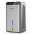 Dehumidifier for Basement (85 OZ, 800 sq ft) Quiet Dehumidifiers for Home, Auto Shut-Off, Sleep Mode, 3 Gear Timer(8H,16H,24H), Small Dehumidifier for Bedroom, Bathroom with Drain Hose (Deep Sliver)