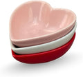 BIA Heart Dish Set - 3-Piece 6 oz Heart-Shaped Stoneware Serveware for Snacks & Desserts