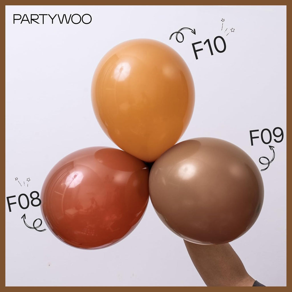 PartyWoo Brown Balloons - 50pcs 5-Inch Mini Boho Latex Balloons for Weddings & Celebrations
