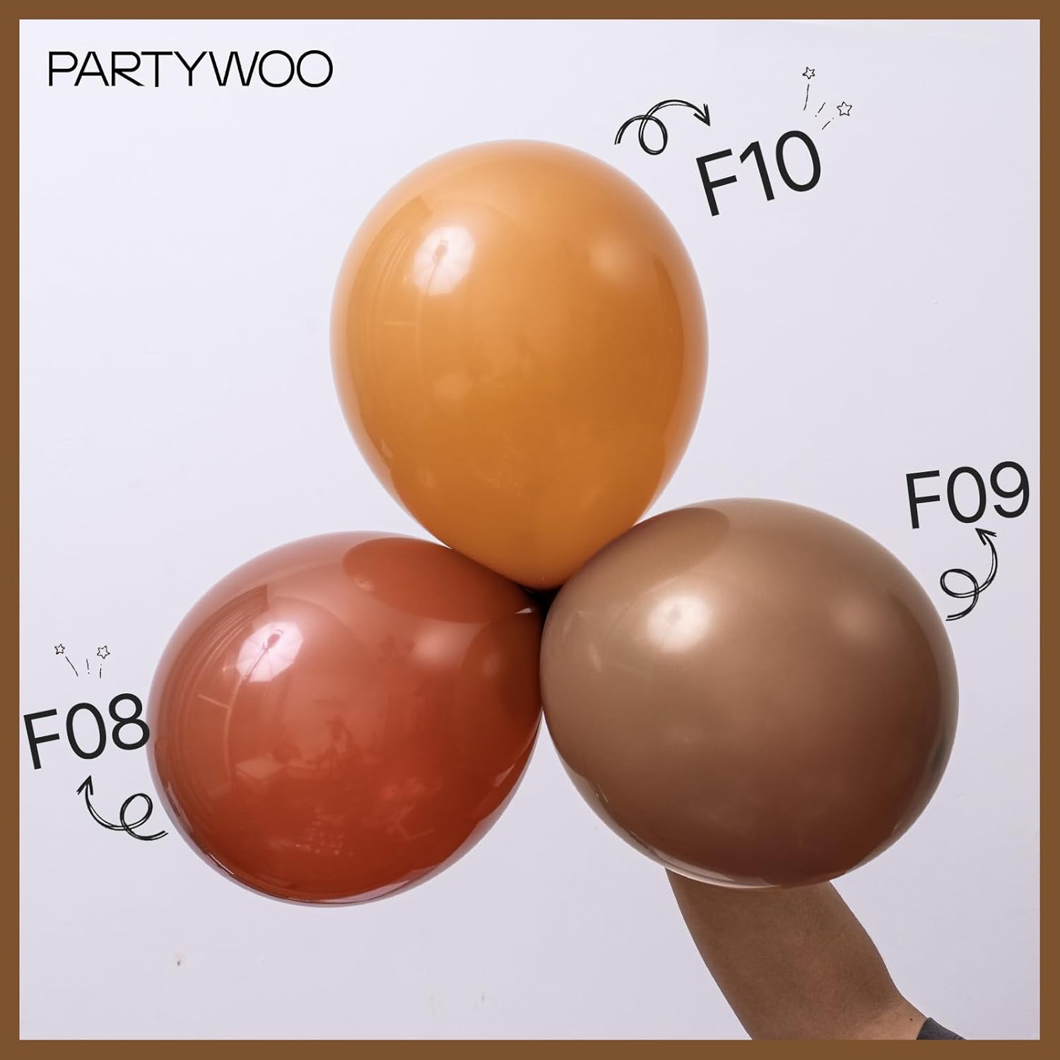 PartyWoo Brown Balloons - 50pcs 5-Inch Mini Boho Latex Balloons for Weddings & Celebrations