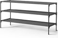 Kitsure Shoe Rack - Stackable Non-Woven Shoe Organizer for Closet & Entryway | 3-Tier, Black, 36.2" Wide