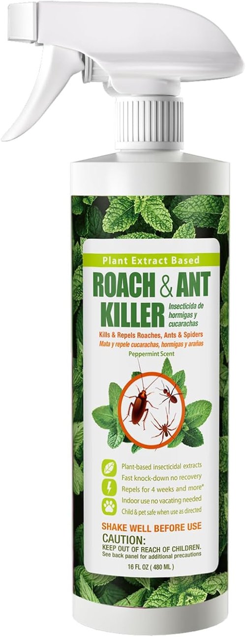 EcoVenger® Roach and Ant Killer - 16 oz | Kills on Contact | 4-Week Deterrent | Peppermint Scent | Safe for Kids and Pets
