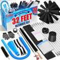 PetOde Dryer Vent Cleaner Kit - 32-Feet Lint Remover with Flexible Brush & Vacuum Attachments