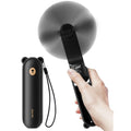 JISULIFE Handheld Fan with 4500 mAh Powerbank Max 37 Hours Runtime, Pocket Portable Battery Operated or USB Powered Folding Personal Fan, 3 Speeds, Valentines Day Gifts for Her Him-Black