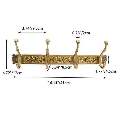 QULYEA Coat Rack Wall Mount,Vintage Wall Hooks Coat Hooks Antique Towel Racks for Bathroom Entryway Wall Mounted CoatRack Clothes Heavy Duty