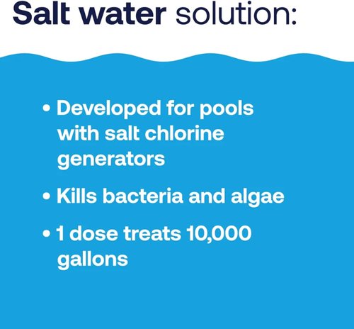 HTH 52047 Swimming Pool Care Salt Shock - Stabilized Chlorinator | Treats 10,000 Gallons, 5x12oz Packets