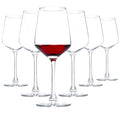 HAKEEMI Red/White Wine Glasses Set of 6, 12 oz Clear Wine Glasses with Stem, Dishwasher Safe