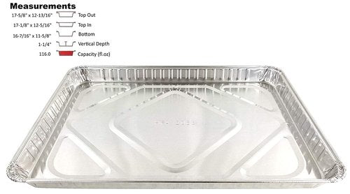 Handi-Foil Half Size Sheet Cake Pan - Disposable Aluminum Foil Baking Trays | Pack of 10