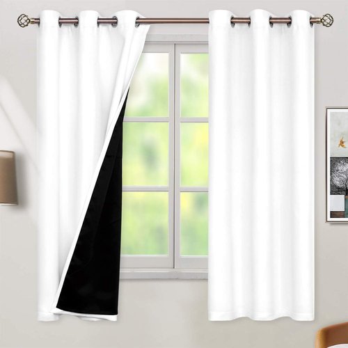 BGment Blackout Curtains - Thermal Insulated 63 Inch Drapes for Total Room Darkening | 2 Panels, Black