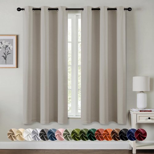 MIULEE Blackout Curtains - Thermal Insulated Room Darkening Drapes for Bedroom & Living Room | 40 x 45 Inches, 2 Panels