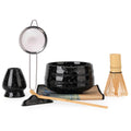 VONAHAST Japanese Matcha Whisk Set - 7-Piece Kit Bamboo Chasen, Ceramic Bowl with Spout, Stainless Steel Sifter & Holder Yellow