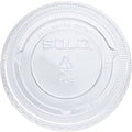Solo PL4N Clear Portion Container Lid - Fits 3.25-5.5 oz, 0.3", Clear (Case of 2500)