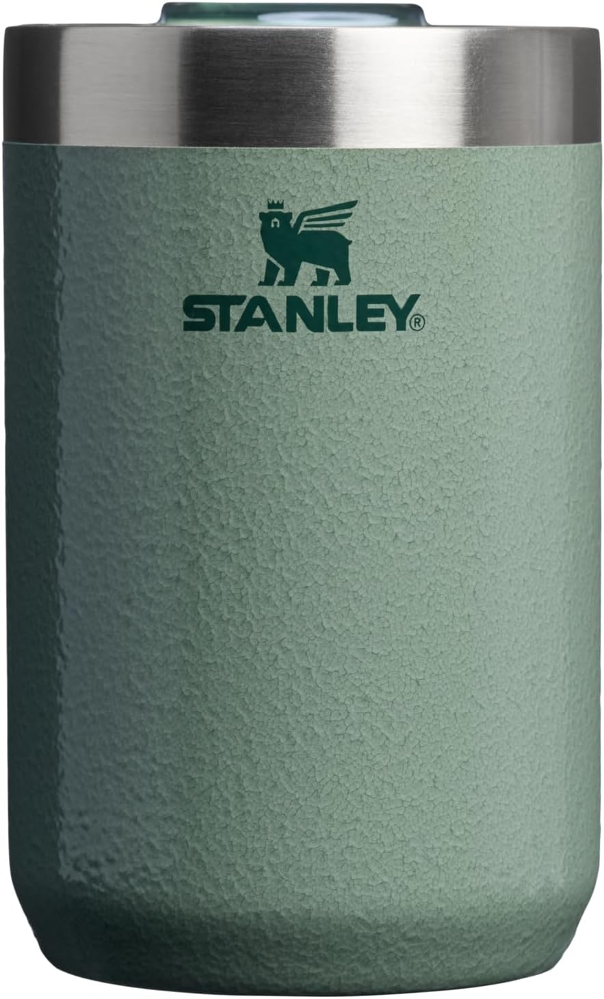 STANLEY Everyday Camp Cup 12 oz - Insulated Stainless Steel with Drink Through Lid | BPA-Free | Hammertone Green