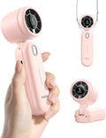 Diveblues Handheld Turbo Fan - USB Rechargeable Portable Pocket Fan for Travel & Outdoor Use | Pink