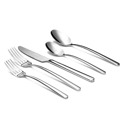 Stahlsmith Riesa Flatware Set for 8, 40-Piece 18/10 Stainless Steel Silverware Set, Modern Cutlery Set with Mirror Finish, Dishwasher Safe Kitchen Utensils, Mother’s Day Gifts