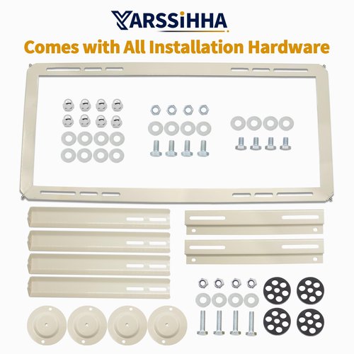 Yarssihha Mini Split Ground Stand for 9000-24000 BTU Ductless Air Conditioners Heat Pumps, Heavy Duty Adjustable Mini Split Stand, Condenser Stand, Max Load: 440LBS