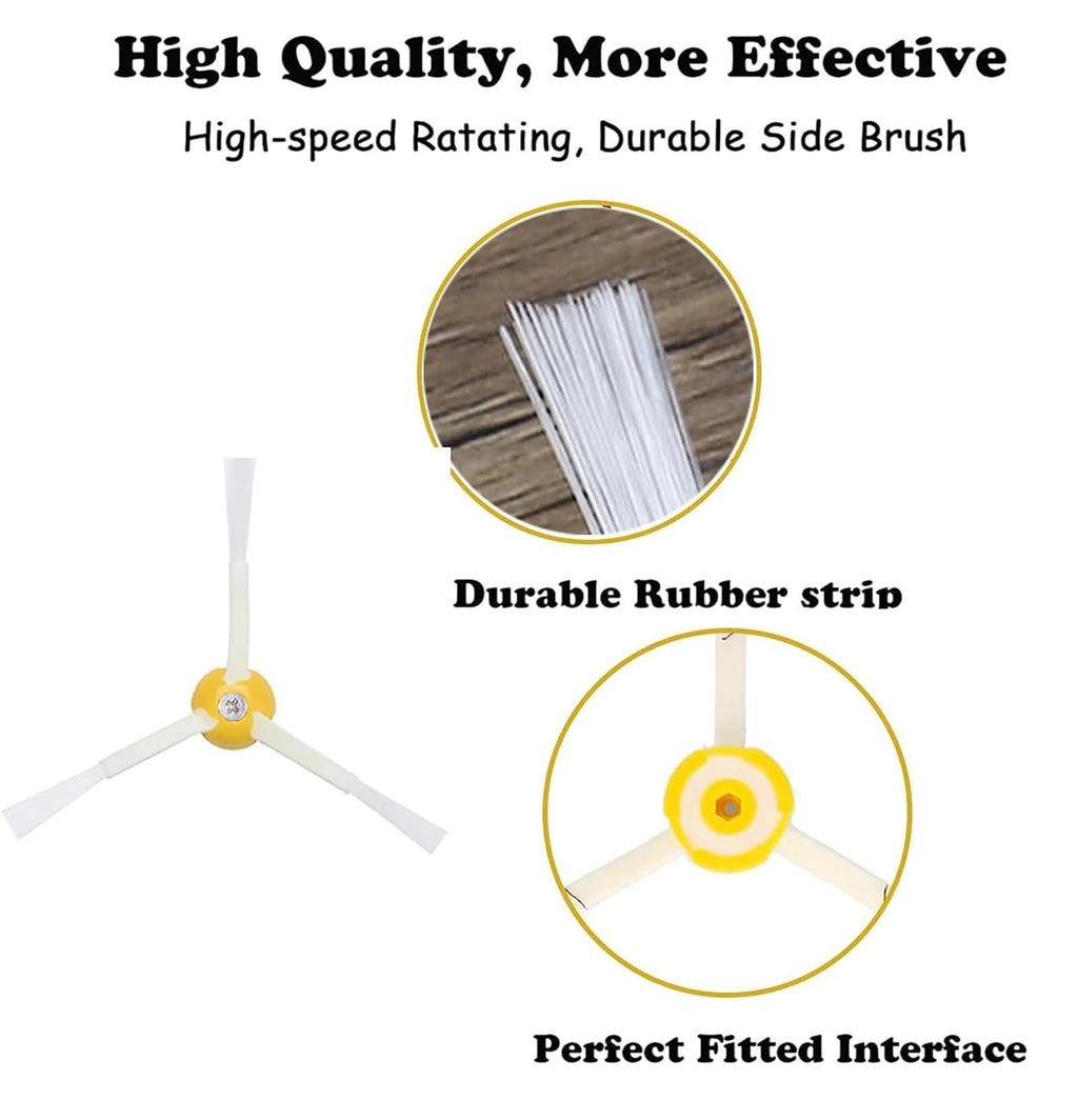 Side Brush Replacement for IRobot Roomba 900,800,700 and 600 Series 960 980 985 860 870 877 880 890 891 895 805 761 770 780 790 614 650 665 671 675 690 694 Models 6-Pack