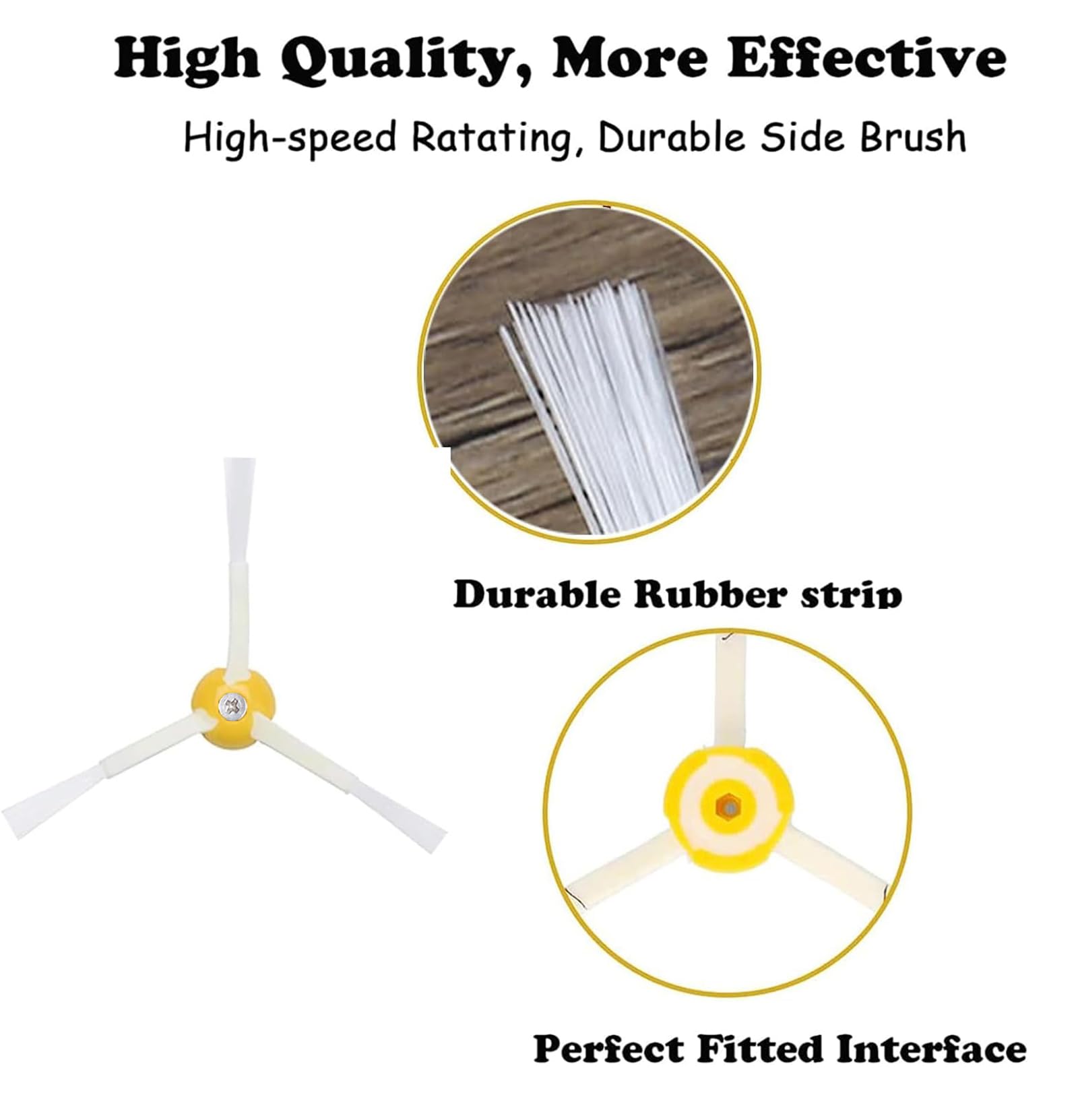 Side Brush Replacement for IRobot Roomba 900,800,700 and 600 Series 960 980 985 860 870 877 880 890 891 895 805 761 770 780 790 614 650 665 671 675 690 694 Models 6-Pack