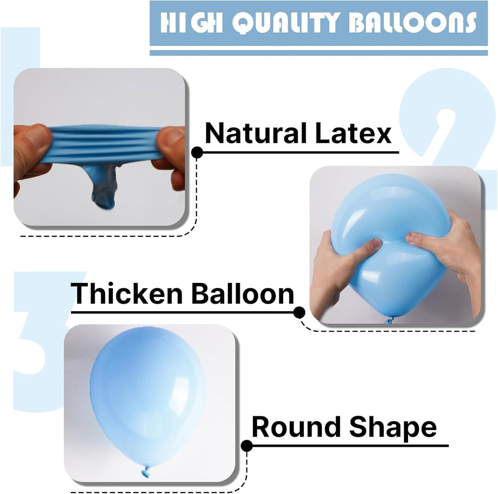 PartyWoo Pastel Balloons - 101pcs 12 Inch Rainbow Latex Balloons for Baby Showers & Celebrations