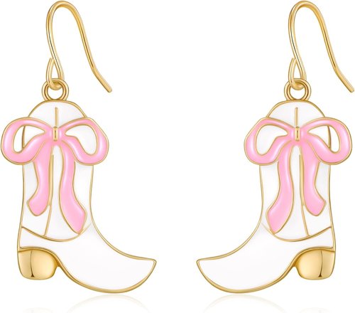 MUYAN Western Cowgirl Boots Earrings - Cute Enamel Dangle Jewelry for Women | Boho Country Style