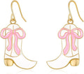 MUYAN Western Cowgirl Boots Earrings - Cute Enamel Dangle Jewelry for Women | Boho Country Style
