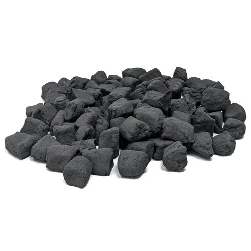 Midwest Hearth Ceramic Embers for Gas Fireplace (1-lb Bag, Black)